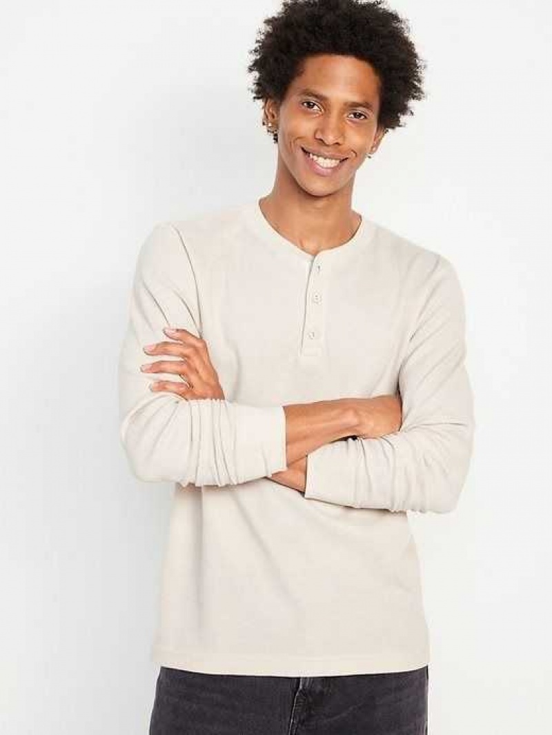 Old Navy Waffle-Knit Built-In Flex Henley T-Shirt 2-Pack Black | IVX453019