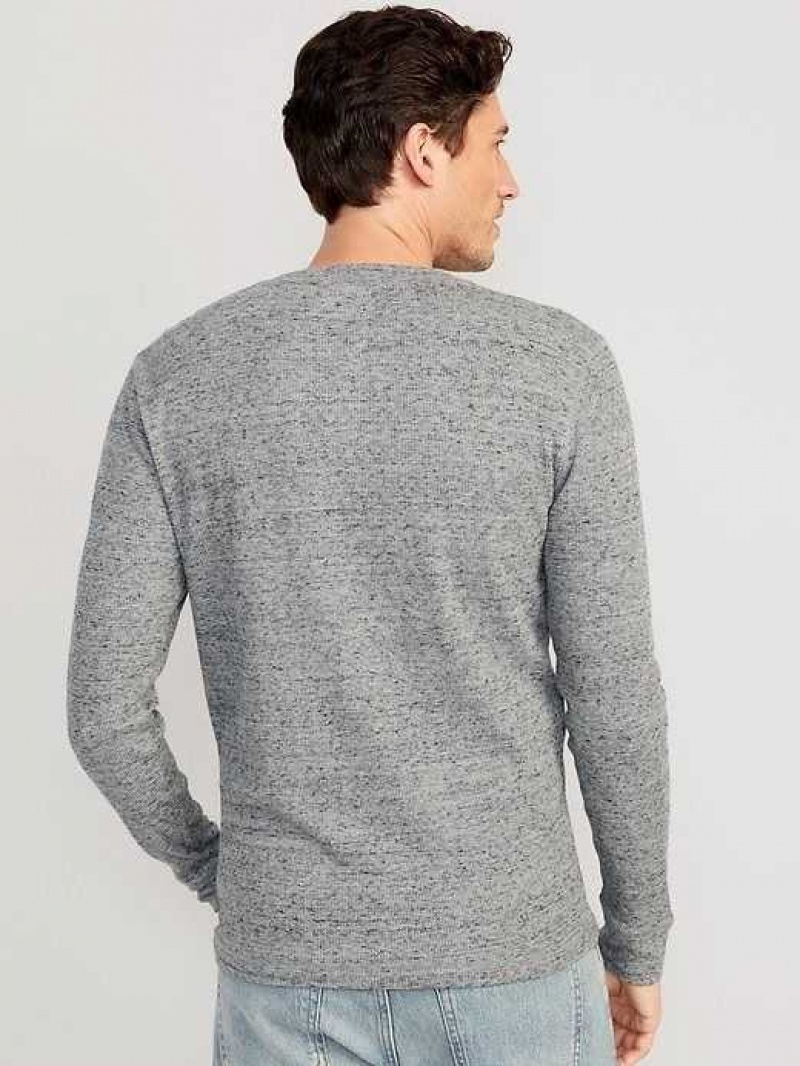 Old Navy Waffle-Knit Henley T-Shirt Grey | KNS456013