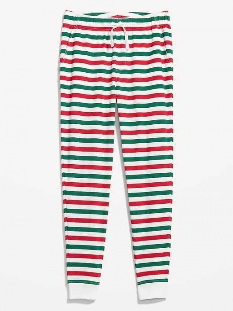 Old Navy Waffle-Knit Jogger Pajama Pants Seasonal Stripes | BJY638490