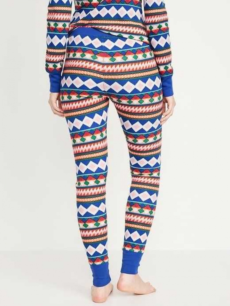 Old Navy Waffle-Knit Pajama Leggings Geo Fair Isle | ISN238045