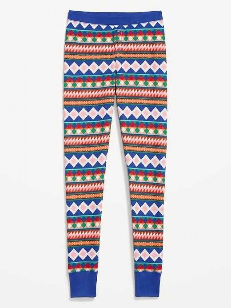 Old Navy Waffle-Knit Pajama Leggings Geo Fair Isle | ISN238045