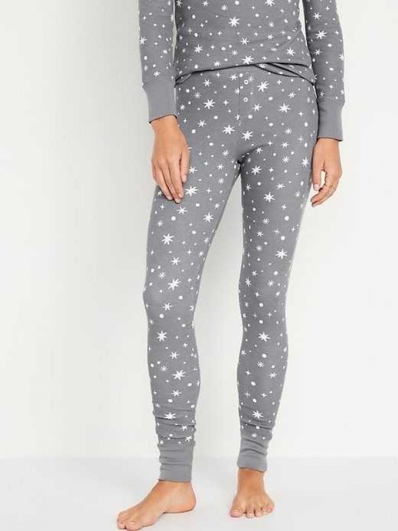 Old Navy Waffle-Knit Pajama Leggings Grey | QNF076423