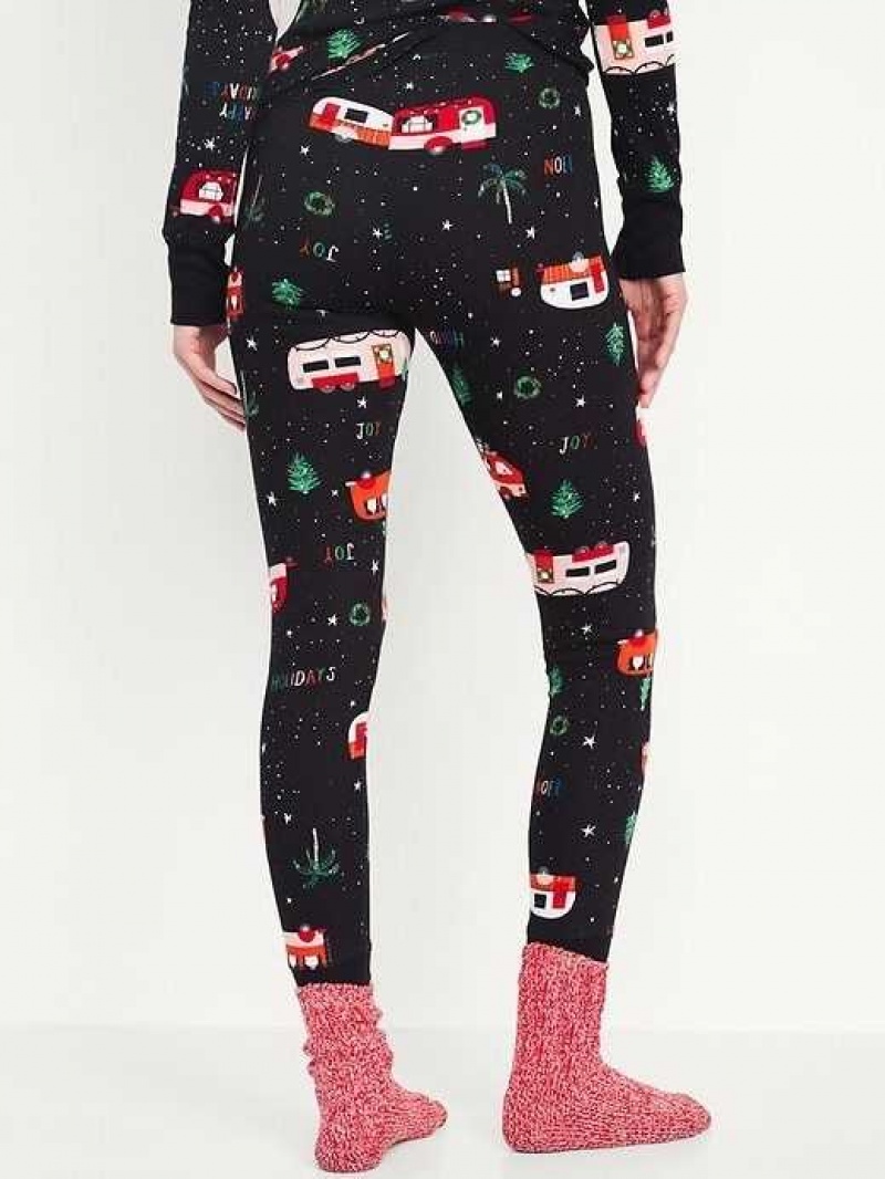 Old Navy Waffle-Knit Pajama Leggings Holiday Campers | QVI815942