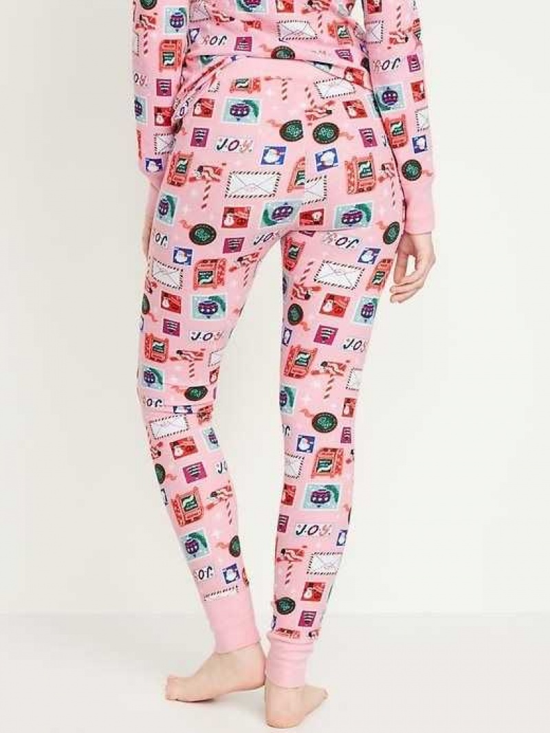 Old Navy Waffle-Knit Pajama Leggings Pink | JAM316408