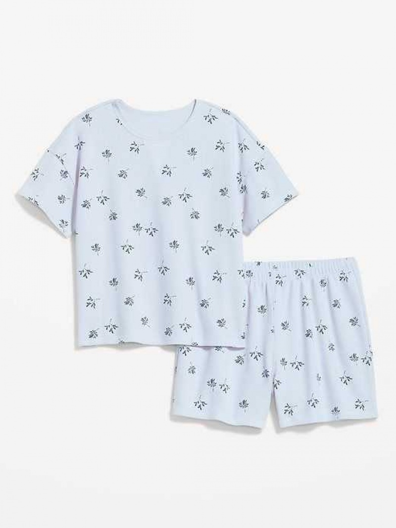 Old Navy Waffle-Knit Pajama Shorts Set Holly Jolly | OEC398076