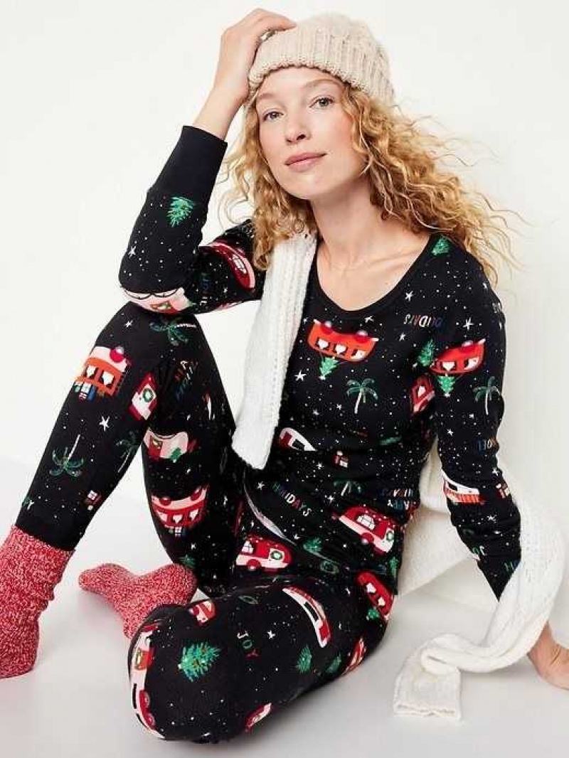 Old Navy Waffle-Knit Pajama Top Holiday Campers | JKA418592