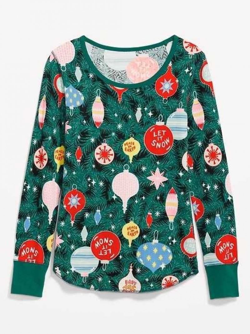 Old Navy Waffle-Knit Pajama Top Tinsel Town | KNM403689