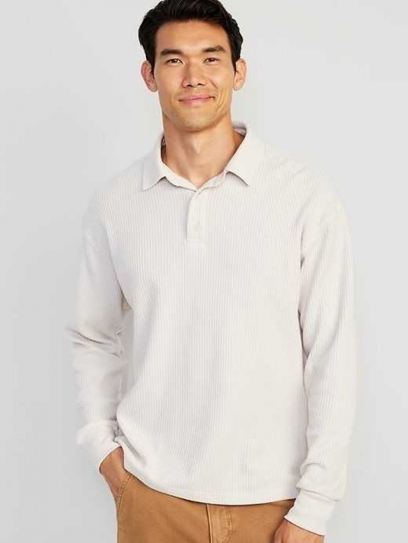 Old Navy Waffle-Knit Polo Sweater Beige | EPS897104