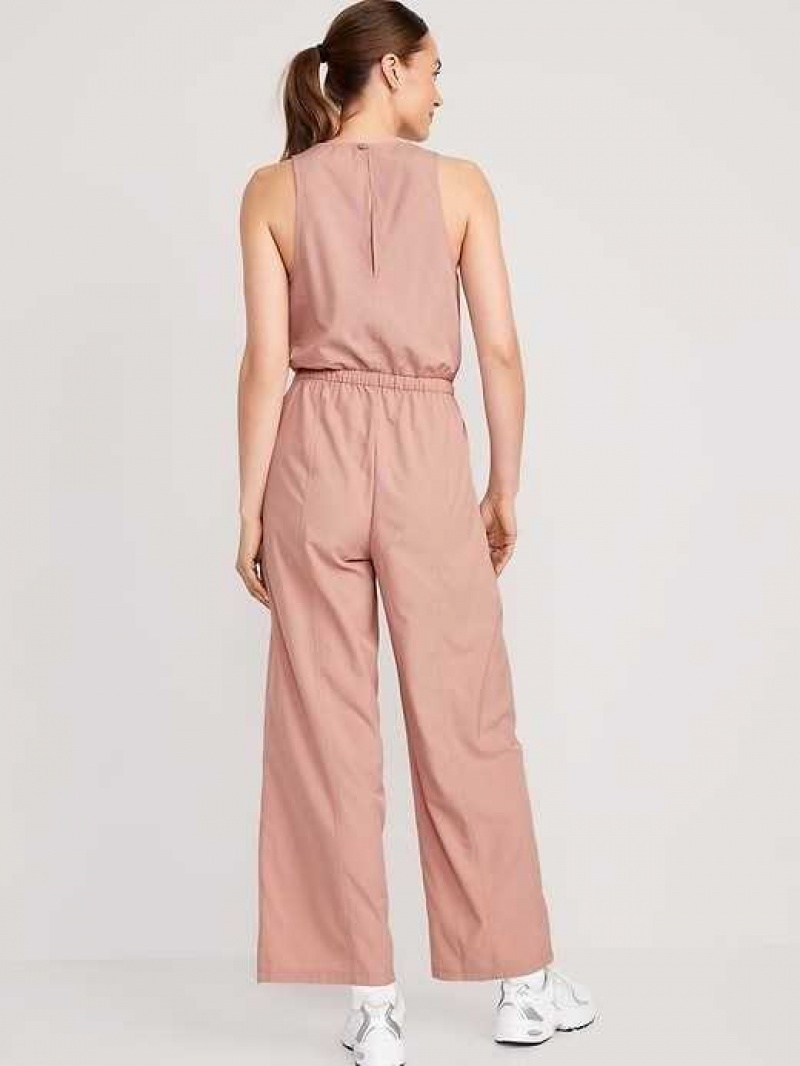 Old Navy Waist-Defined StretchTech Jumpsuit Pink Light Blue | YBO723401