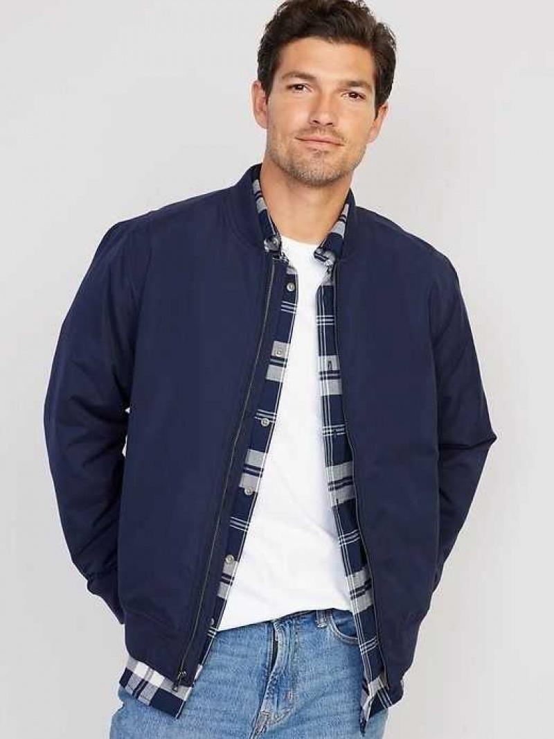 Old Navy Water-Resistant Zip-Front Bomber Jacket Navy | SDJ965734