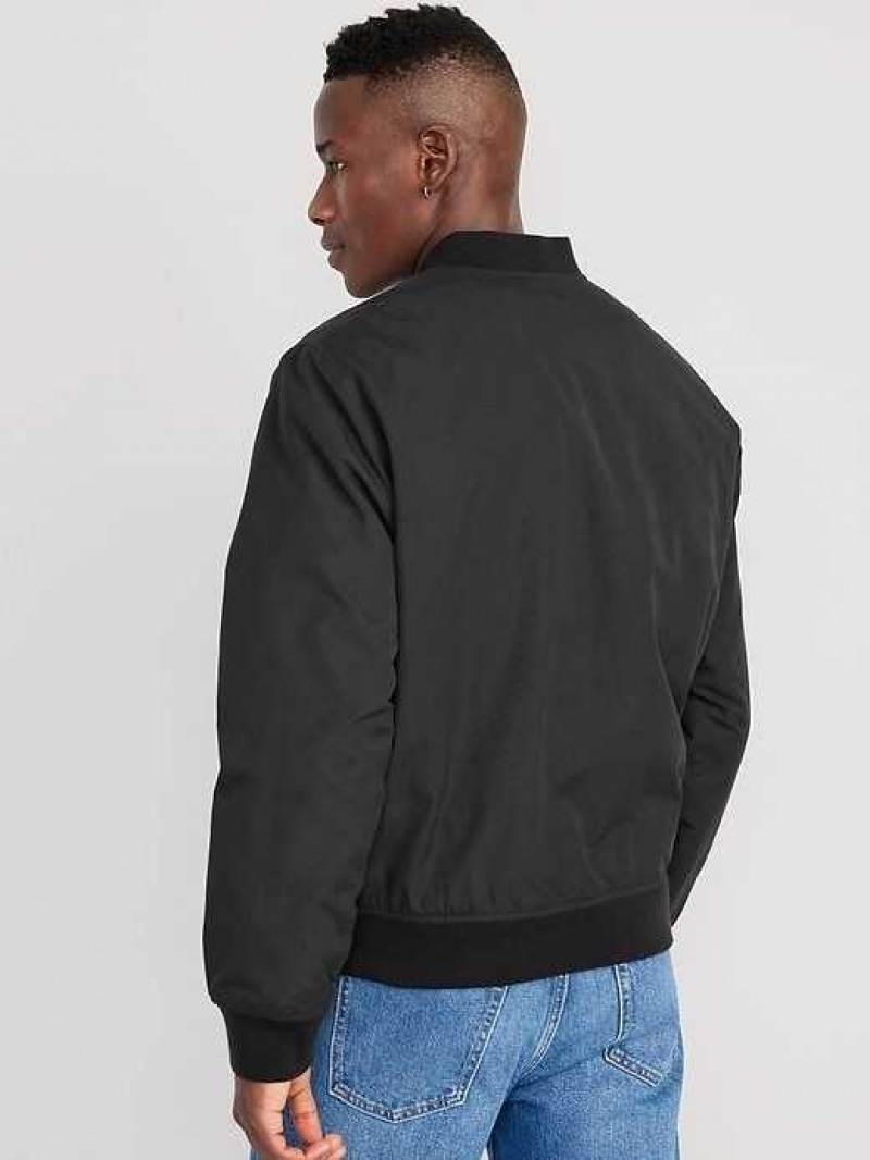 Old Navy Water-Resistant Zip-Front Bomber Jacket Black | BAE286540