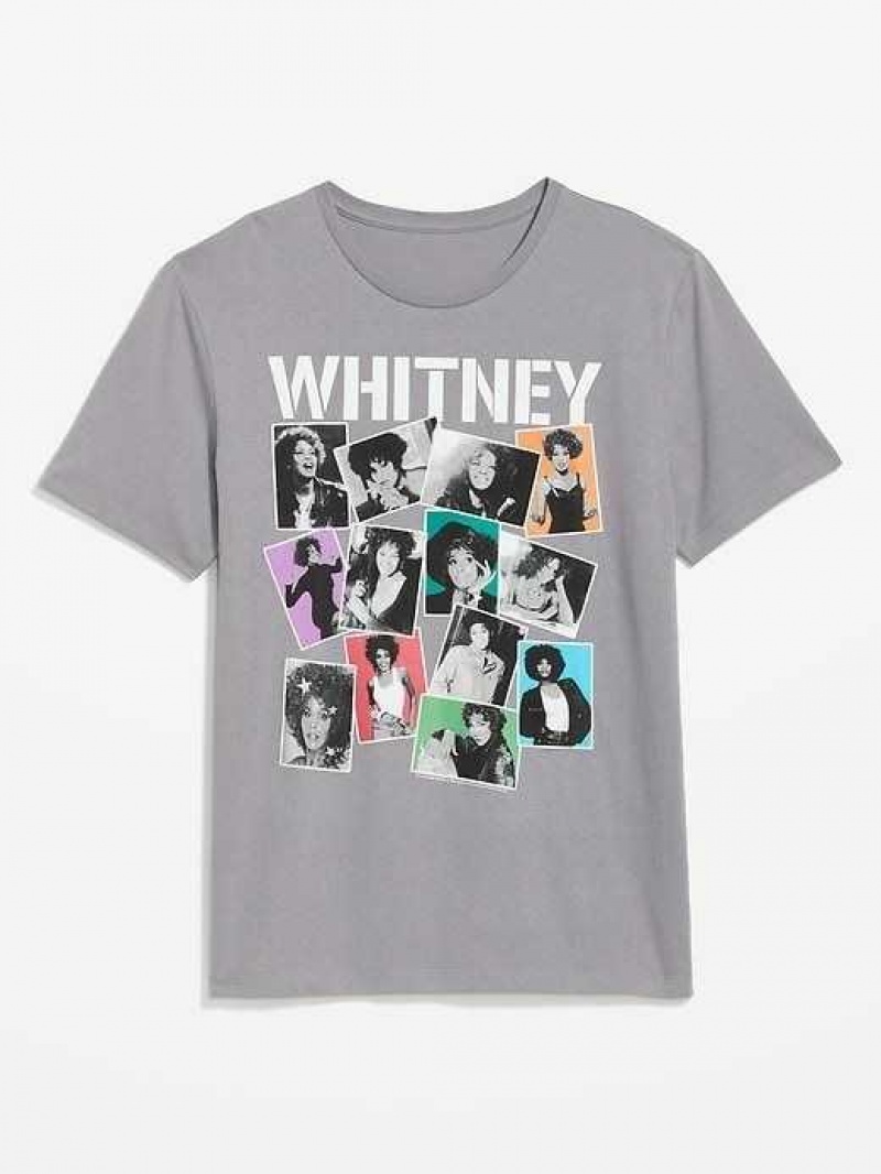 Old Navy Whitney Houston Gender-Neutral T-Shirt Cinder Smoke | TNZ538790