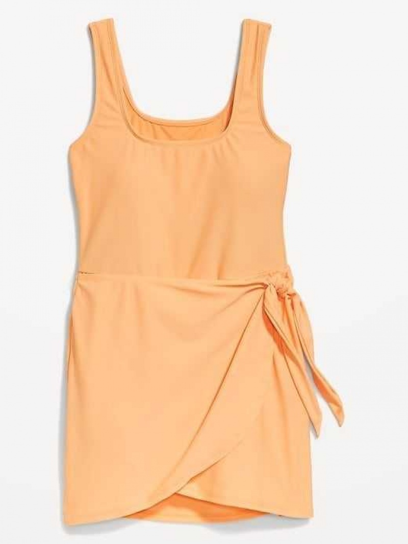 Old Navy Wrap-Front Swimsuit Dress Sunfish | MNZ318572