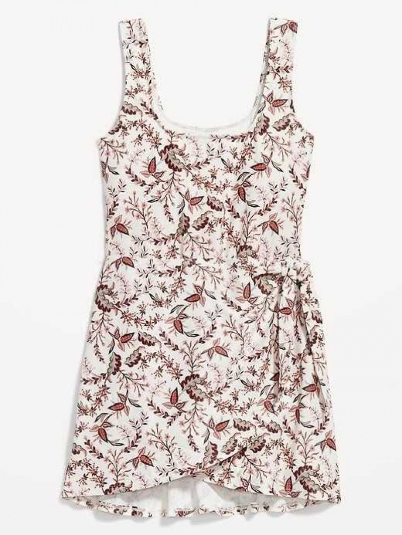 Old Navy Wrap-Front Swimsuit Dress White | NMJ531684